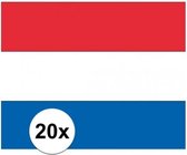 20x Vlag Nederland stickers