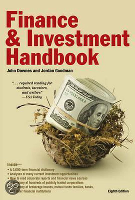 Finance and Investment Handbook, John Downes 9780764162695 Boeken