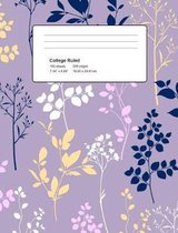 Purple Meadow Composition Notebook College Ruled 200 Pages