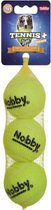 Nobby tennisbal met piep - geel - ø 6,4 cm - 3 stuks