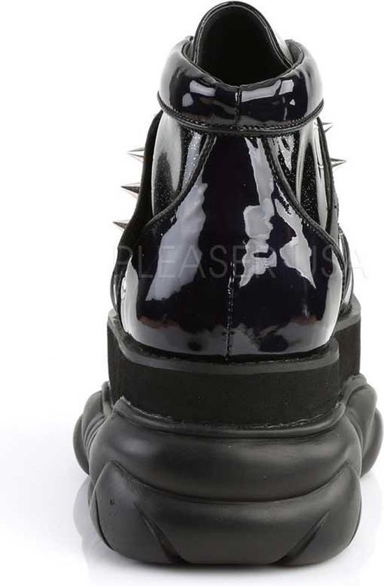 Neptune-100 glitter unisex plateau sneakers met spikes zwart - (EU