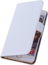 Wit PU leder Glanzend bookcase Smartphonehoesje voor de iPhone 6