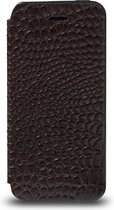 Dbramante1928 - Leather Slim Folio Cover Crocodile - iPhone 5 / 5s - Brown