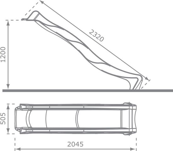 Losse glijbaan Rex voor Platformhoogte 120cm - Appelgroen