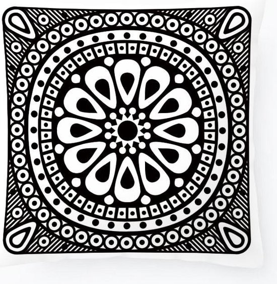 | Kussenhoes Mandala Vierkant | Kussenhoes met Rits 45 x 45 cm