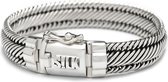 SILK Jewellery - Zilveren Armband - Weave - 733.21 - Maat 21