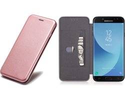 Hoesje geschikt voor Samsung Galaxy J5 (2017) - Book Case - Roze / Roségoud - Portemonnee - Kunstleer met Siliconen Houder - Flip Cover 360° Bescherming
