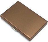 Creditcardhouder - Pasjeshouder - RFID bescherming - Rvs Metal Case Box - portemonnee - Brons