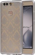 TPU Paleis 3D Back Cover for Huawei P9 Plus Zilver