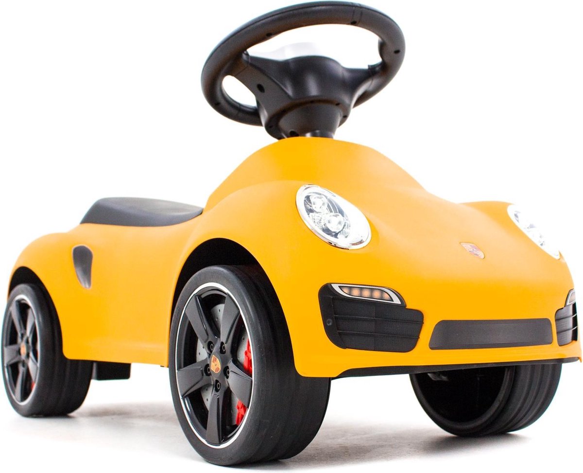 Porsche loopauto geel