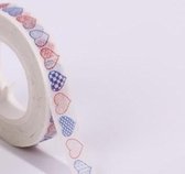 Washi papier tape Liefde hartjes 9 mm x 10 m