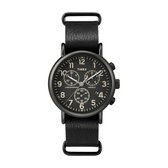 Timex Classic Round horloge TW2P62200 - Horloge - Leer - Zwart - Ø 40 mm