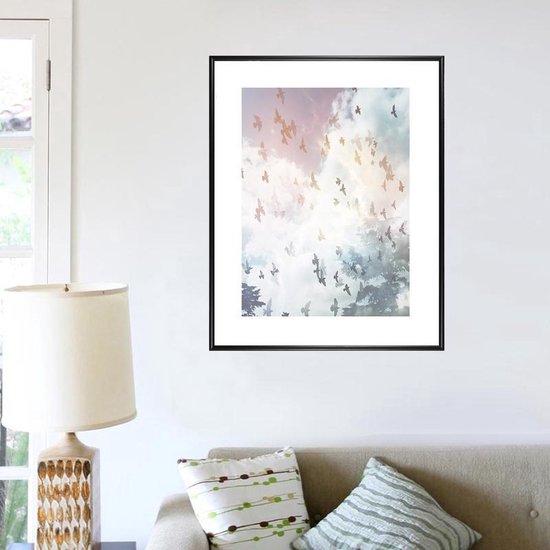 Homedecoration Easy - Cadre photo - Format photo 42x62 cm - Plastique - Noir mat