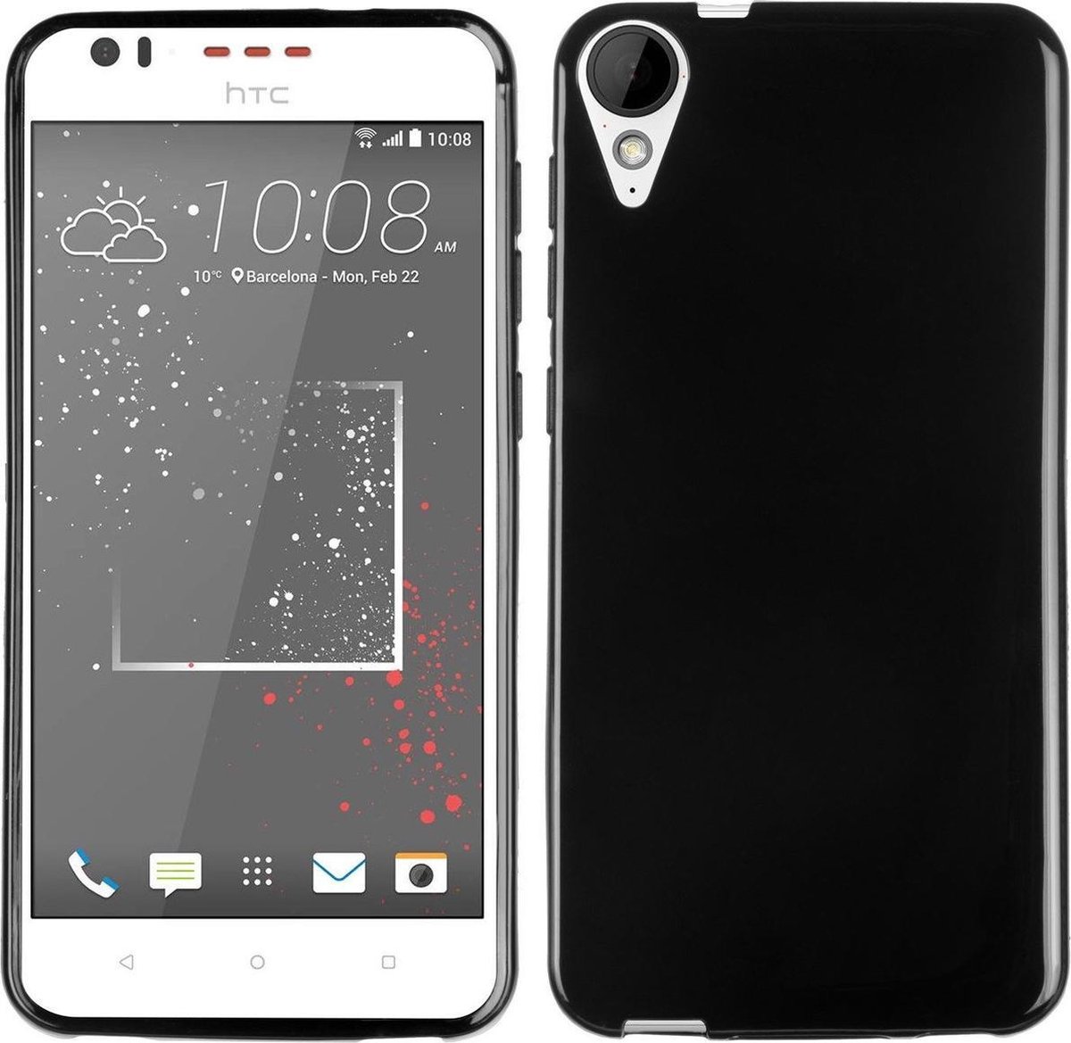 Zwart TPU case voor HTC Desire 825 hoesje