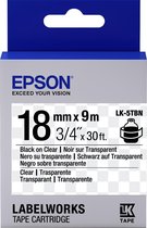 Epson Transparent Tape - LK-5TBN Clear Blk/Clear 18/9