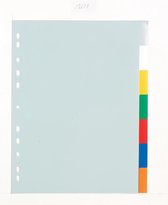 Class'ex tabbladen 7 tabs 11-gaatsperforatie PP geassorteerde kleuren