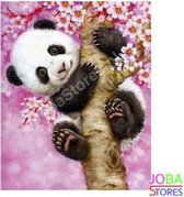 Schilderen op nummer "JobaStores®" Panda 40x50cm