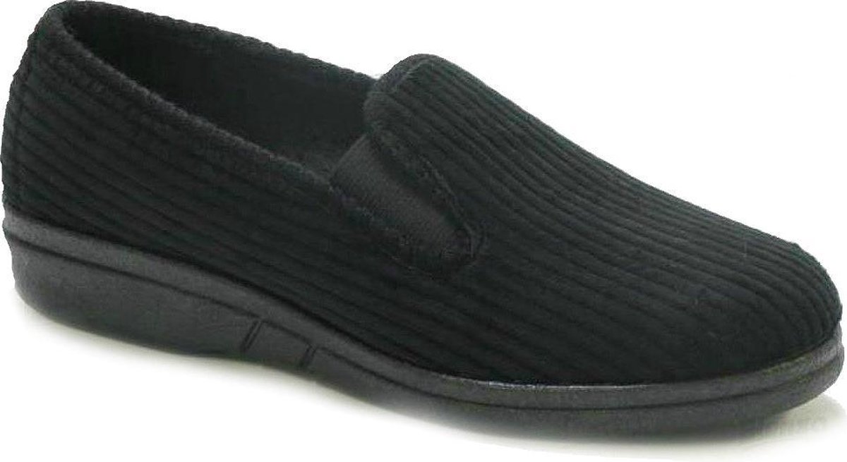 Blenzo Sloffen Heren Pantoffel Heren Corduroy zwart