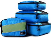 Packing Cubes Set (3x) - Koffer Organiser Voor Backpack & Koffer - Travel - Blauw - Adge