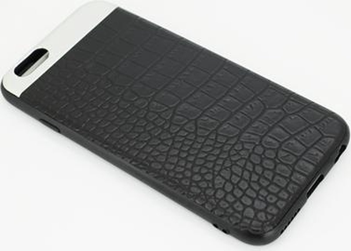 Hard Back Cover Case voor Apple iPhone 7 Plus - Croco Print - Zwart
