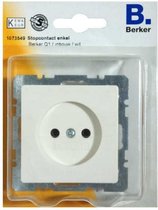 BERKER Q1 stopcontact enkel, inbouw | WIT