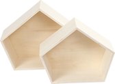 Showdozen, h: 22+26 cm, b: 26,5+31,5 cm, 2 stuks, triplex