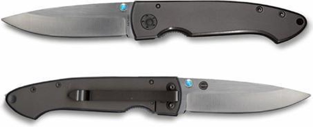 Adola Black Eagle Opaal Titanium Stainless PE mes - grijs