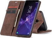 CASEME Samsung Galaxy S9 Plus Retro Wallet Case - Coffee