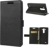 Litchi grain Wallet case hoesje LG G3 zwart