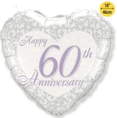 Happy 60th anniversary - Folieballon 45 cm