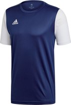 adidas Estro 19 Sportshirt - Maat S  - Mannen - donker blauw/wit
