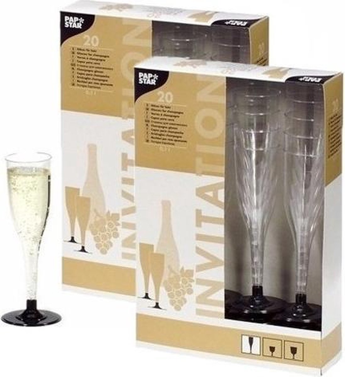 Champagneglazen - Plastic - Herbruikbaar - 40 stuks | bol.com