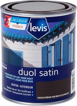 Levis Duol - Hout Buiten - Primer & Lak - Satin - Vakhoutbruin - 0.75L