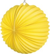 24 stuks: Papieren ballonlampion - geel - 23cm