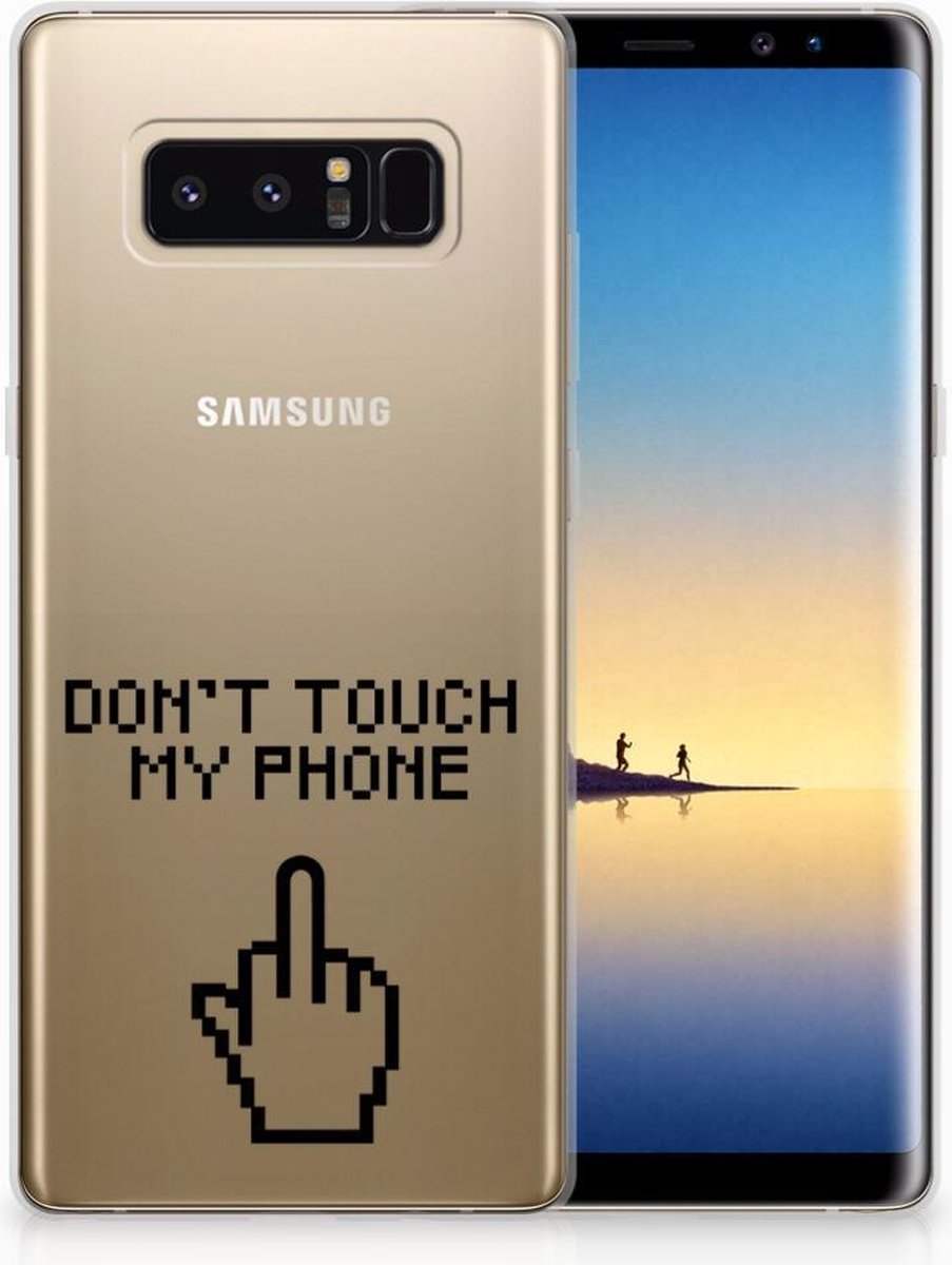 Samsung Galaxy Note 8 Silicone-hoesje Finger Don't Touch My Phone