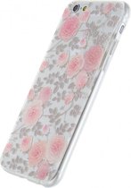 Xccess Rubber Case Apple iPhone 6/6S Transparent/Floral Rose