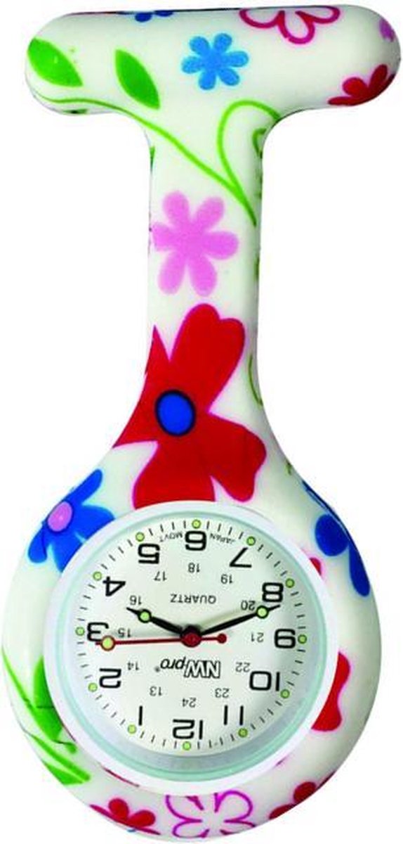Verpleegster horloge jelly- Funky Flower