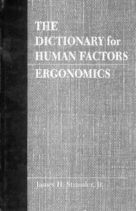 The Dictionary for Human Factors/Ergonomics - cover