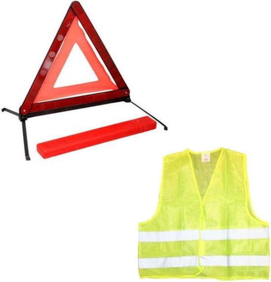 Triangle de signalisation - Gilet de sécurité - Set - Voiture