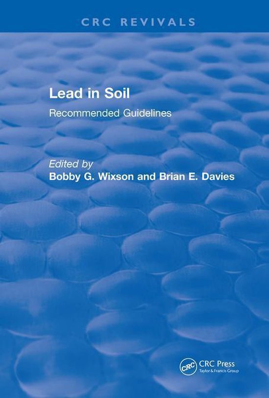 CRC Press Revivals - Lead in Soil - cover