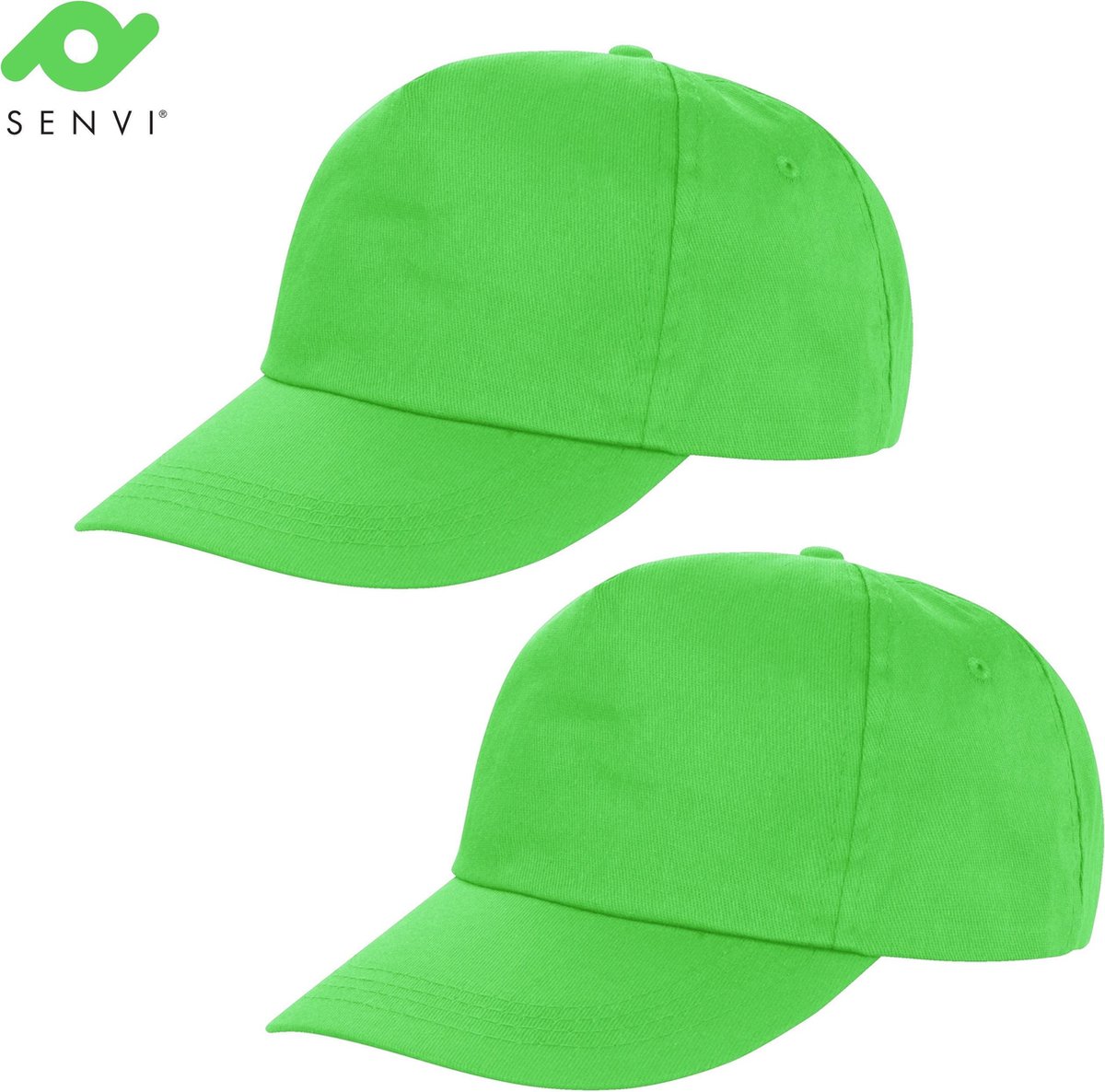 Senvi 5-Panel Fashion Cap Kleur: LIME 2-Pack