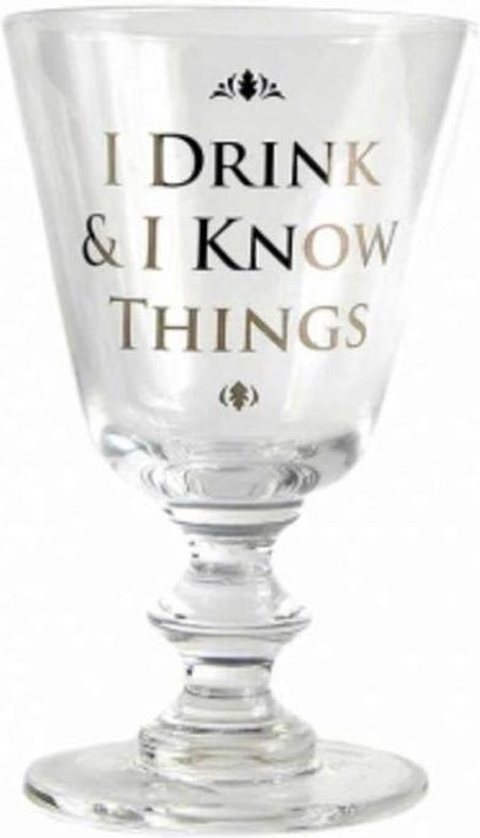 Game of Thrones I Drink I Know Things Wine Glass 275ml | bol.com