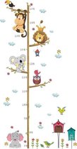 Decoratieve Muursticker - Hoogtemeter met dieren - Lengtemeter kinderen
