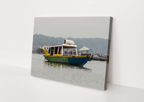 Indonesische Vissersboot | Canvasdoek | Wanddecoratie | 30CM x 20CM | Schilderij | Foto op canvas