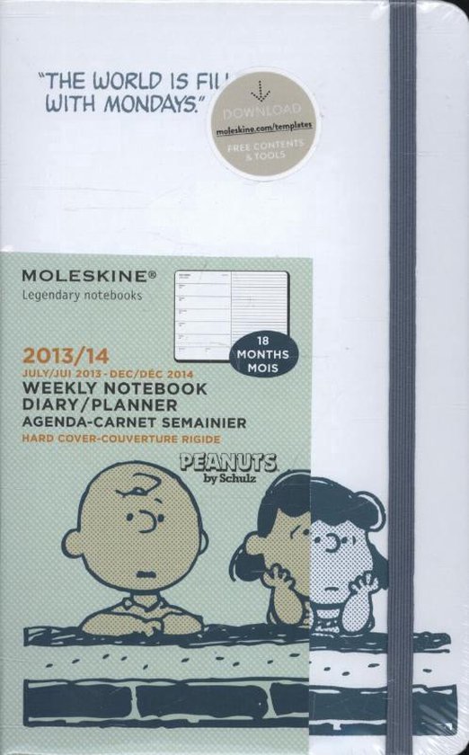 Cover van het boek 'Moleskine Peanuts Large 18 Month Weekly Notebook Hard'