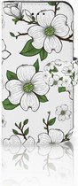 Bookcase iPhone SE (2020/2022) | 7 | 8 Hoesje Design Dogwood Flowers