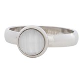 iXXXi Jewelry Vulring 10mm Cat Eye White zilverkleurig 4mm - maat 21