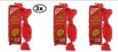 3x Crepe guirlande brandveilig rood 24m