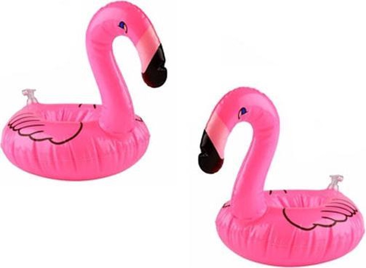 Opblaasbare Flamingo Bekerhouder Set - 2 stuks | Opblaas Drankhouder | Opblaasartikel | Zwembadaccessoire | Drankhouders | Bekerhouders | Opblaasartikelen