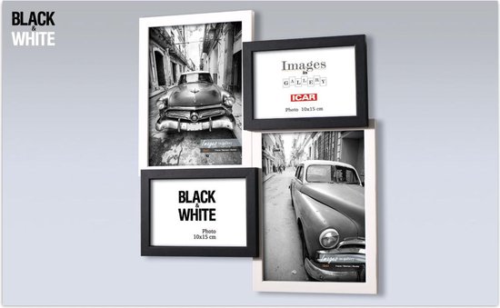 Icar Multi Fotolijst Black & White 44